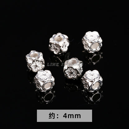 S925 silver bead spacer accessories flower tray snowflake spacer