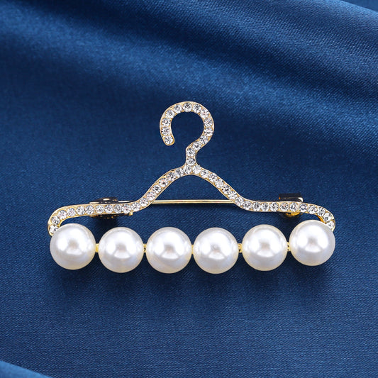 Creative hanger pearl brooch