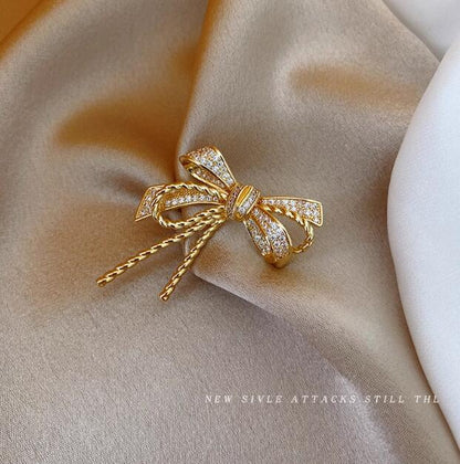 Bow high-end brooch