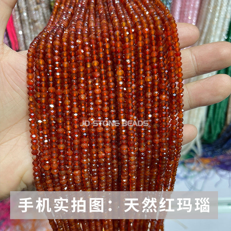 3 * 4Mm crystal cut abacus beads loose beads