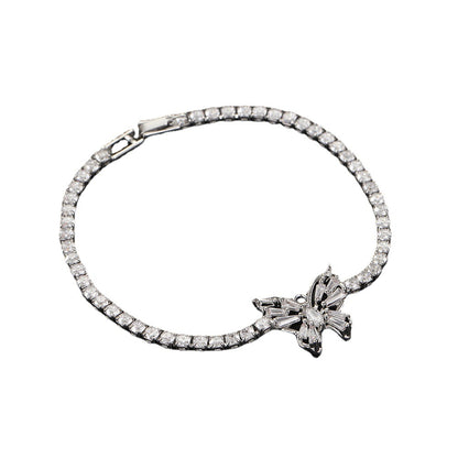 Pulsera de circonitas de plata de alta calidad 