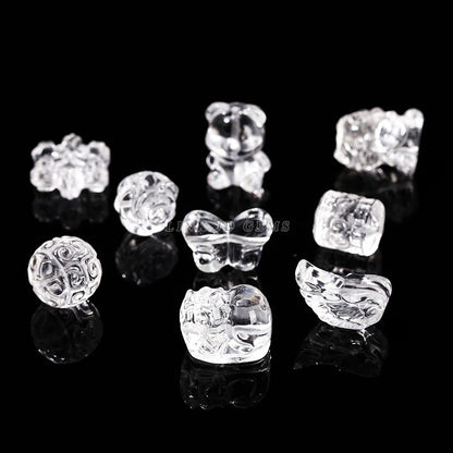 Natural white crystal jewelry accessories loose bead engraving