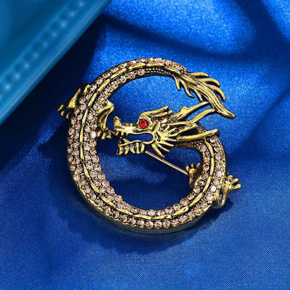 Feilong shape brooch