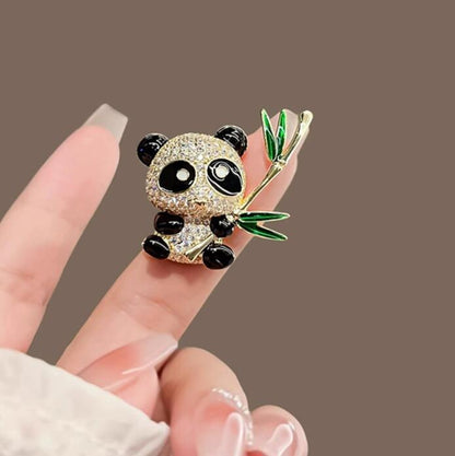 Cute panda brooch