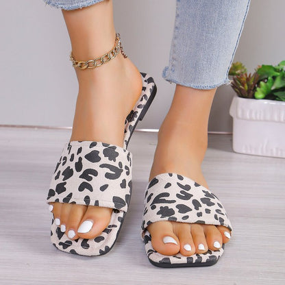 Leopard print slippers