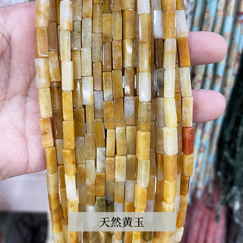 4 * 13Mm crystal agate square loose beads