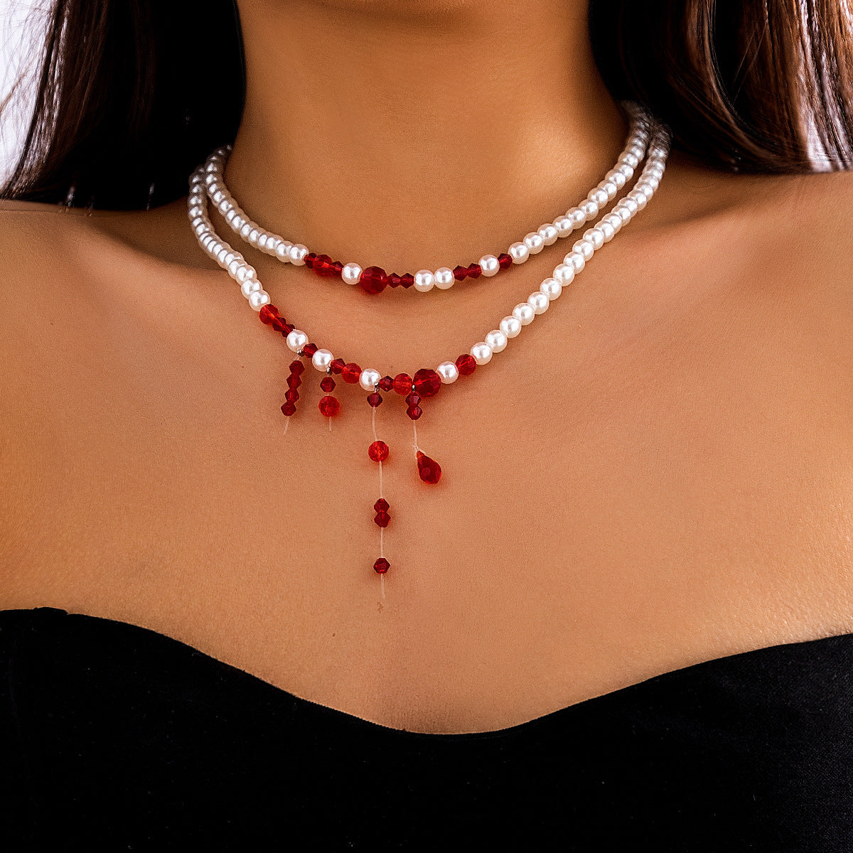 Halloween personality beaded choker