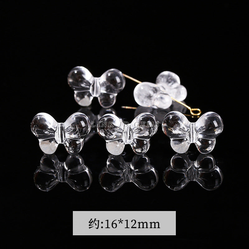 Natural white crystal jewelry accessories loose bead engraving