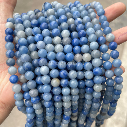 Natural Qingti Milk Cover Xiuyu Round Beads Sapphire Loose Beads