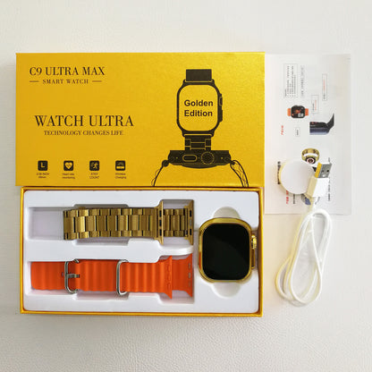 S8 Ultra Luxury Gold Bluetooth Calling Smart Watch