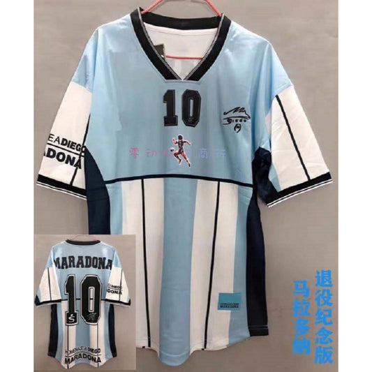 10 Maradona Retirement 2001 Argentina Boca Juniors Retro Jersey