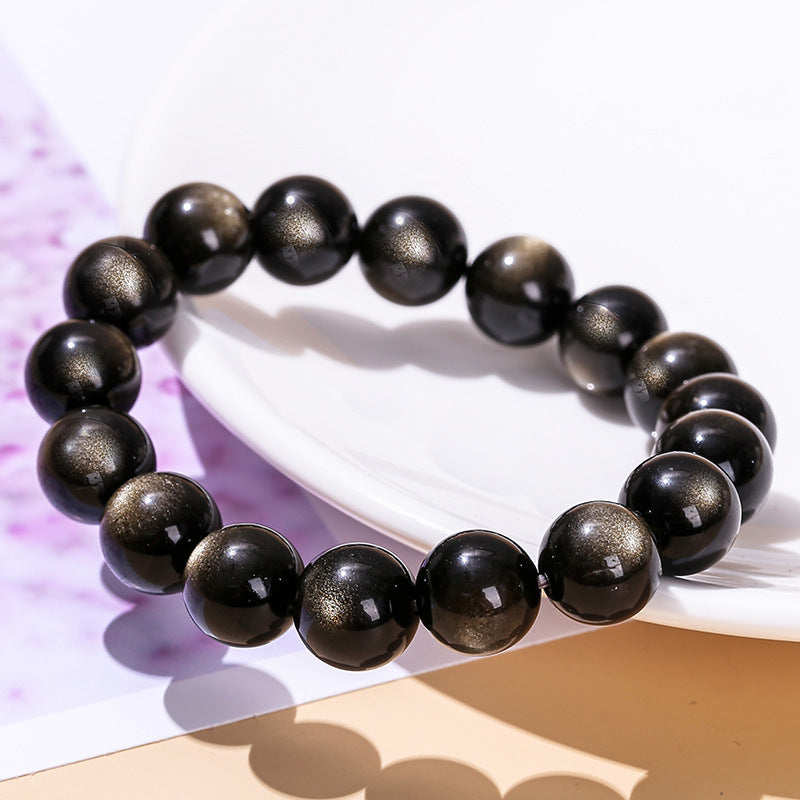 8A Natural Eyes Obsidian Bracelet