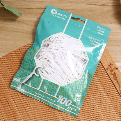 50-Pack Portable Dental Floss Picks Box