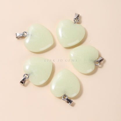 20Mm luminous stone heart pendant necklace