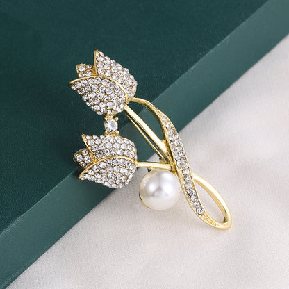 High-end tulip brooch