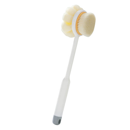 Double-Sided Soft Bristle Long Handle Bath Brush