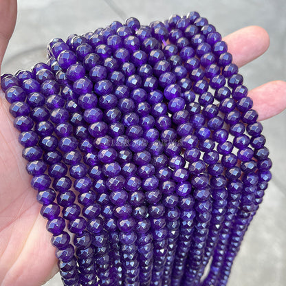 5 * 8Mm high quality colorful chalcedony cut abacus beads loose beads