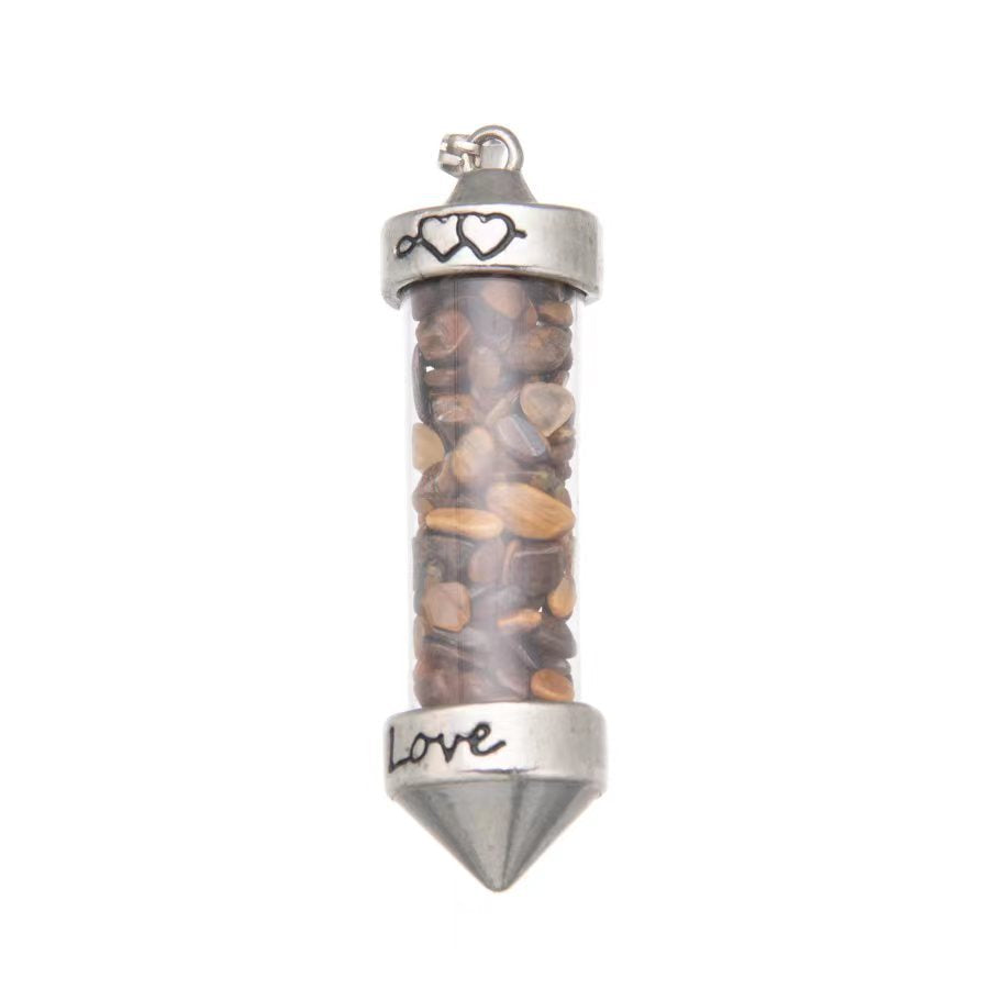 Crystal gravel wishing bottle colorful crystal pendant