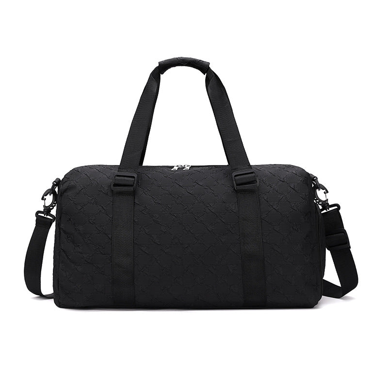 Fashion Plaid Fitness Travel Bag