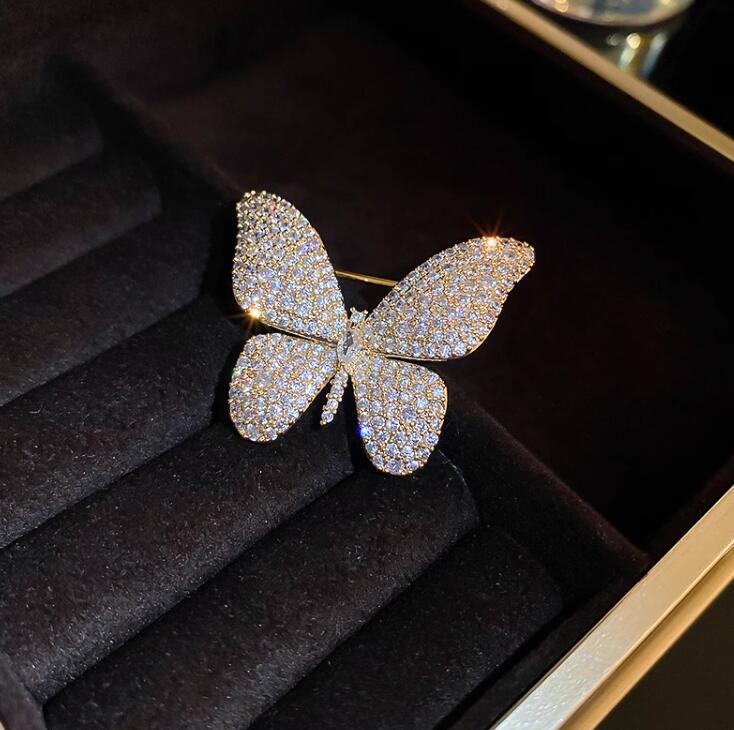 Flash Diamond Butterfly Brooch