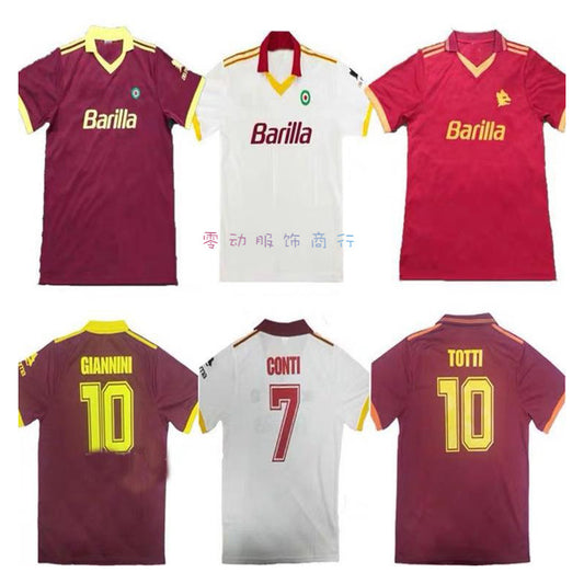 92-94 Roma Retro Waddle Falc?o Giannini Totti Camiseta local/visitante 