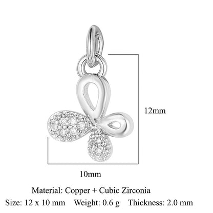 Copper zircon pendant, round ball beetle DIY.