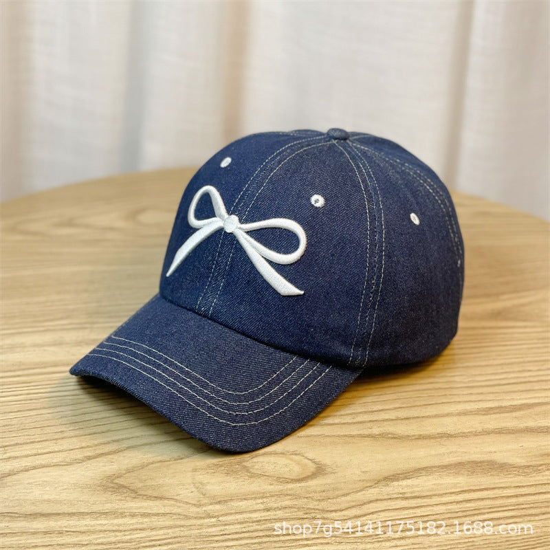 Gorra de béisbol con lazo de mezclilla 