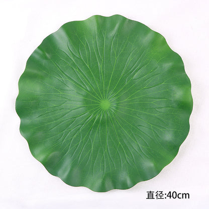 Simulation green plastic lotus leaf