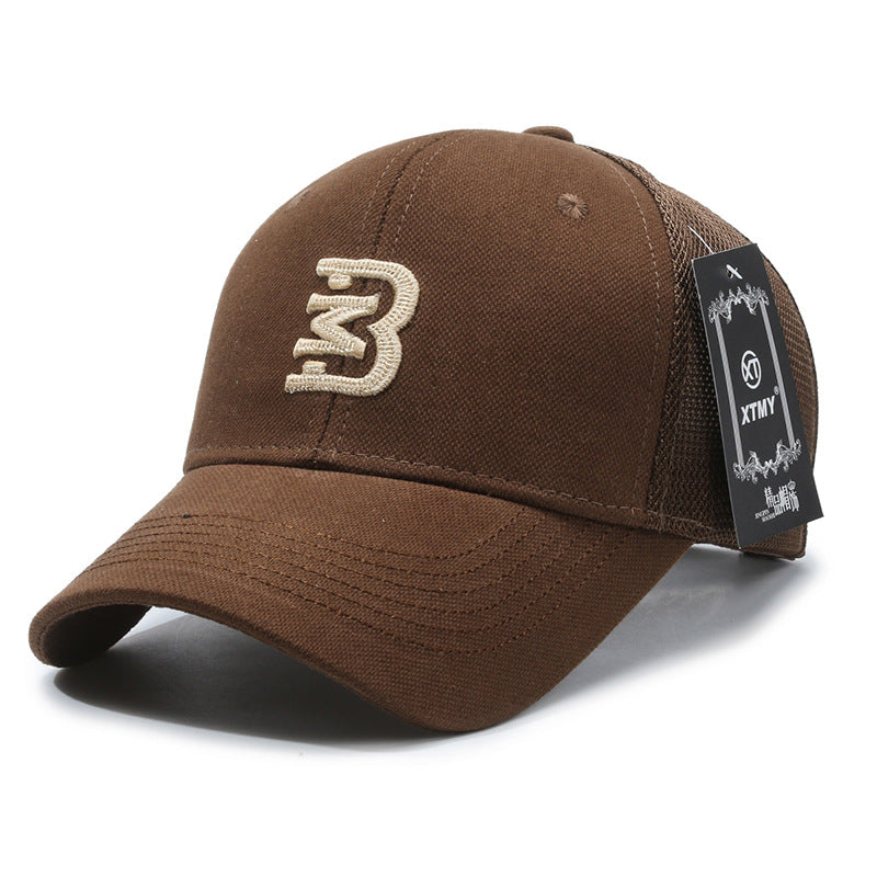 Structured Letter Mesh Sun Protection Baseball Cap