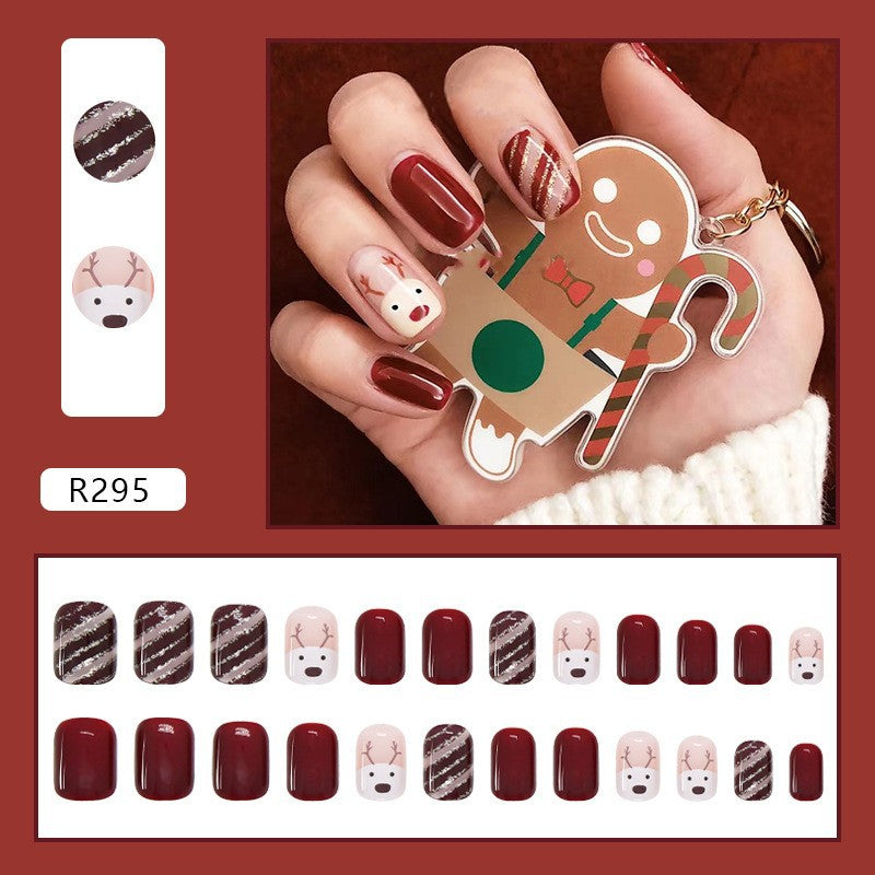 Autumn Winter Red Christmas Nails