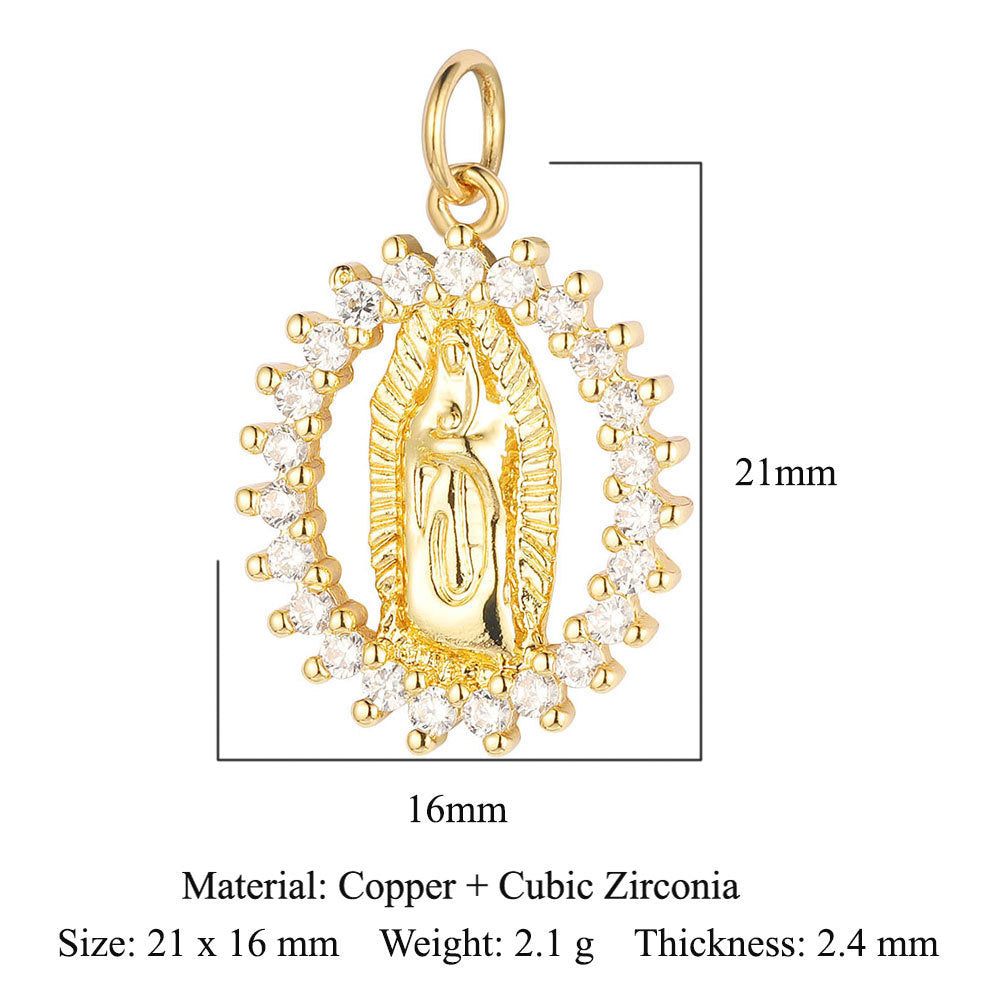 Virgin Angel Copper Zircon Pendant