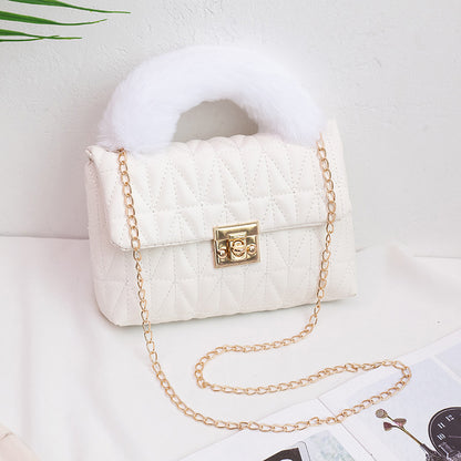 Plush portable square bag