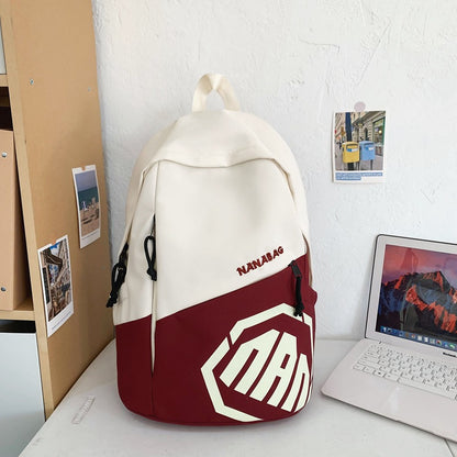 College student backpack men and women schoolbag