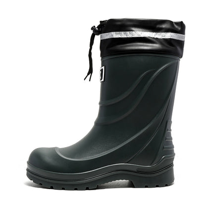 Fashion medium tube rain shoes men's waterproof