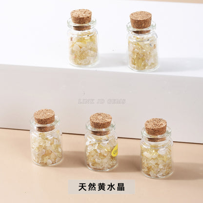 Natural crystal gravel wishing bottle