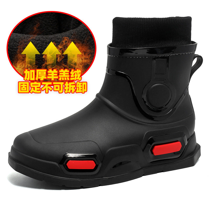 Rain shoes men wear versatile waterproof