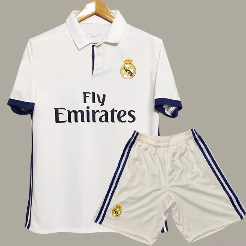 16-17 Real Madrid Home 7 Ronaldo 9 Benzema 4 Ramos Retro Jersey