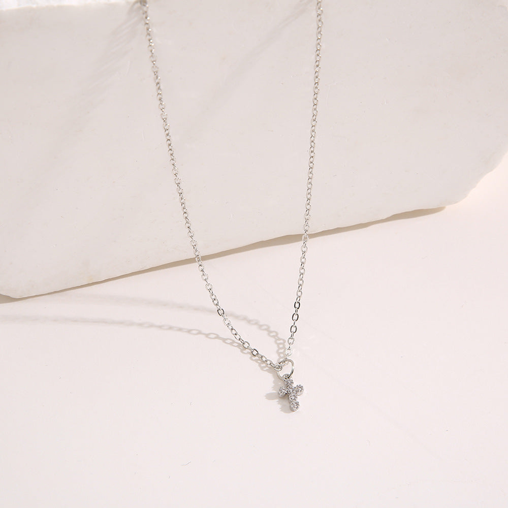 Rhinestone Cross Pendant Necklace