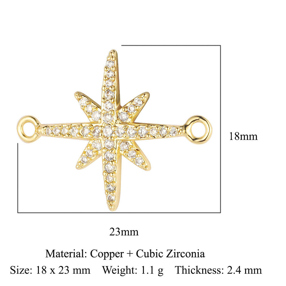 Butterfly Bee Seagull Copper Zircon Connection Accessories