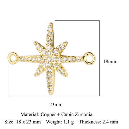 Butterfly Bee Seagull Copper Zircon Connection Accessories