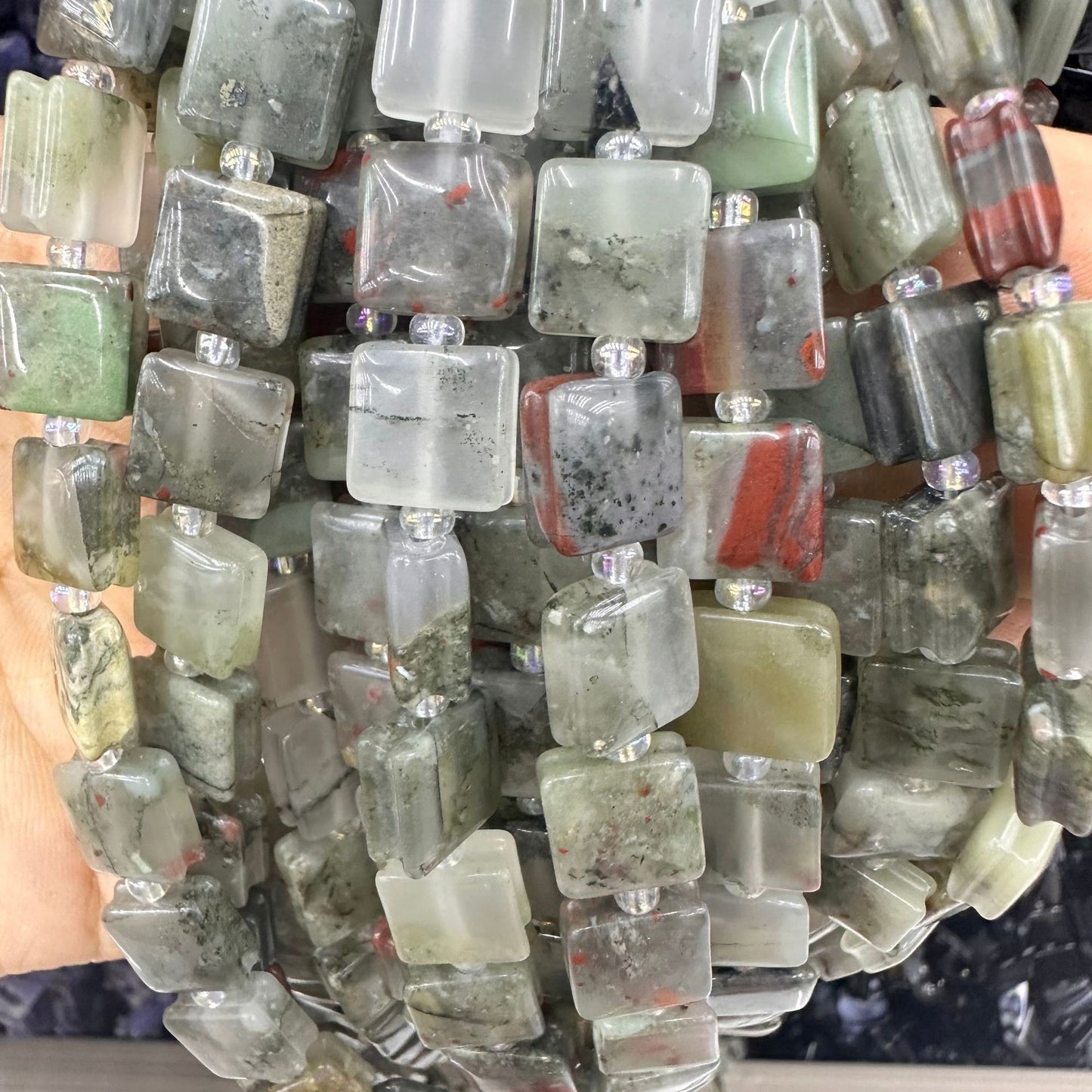 Crystal square shaped beads loose beads