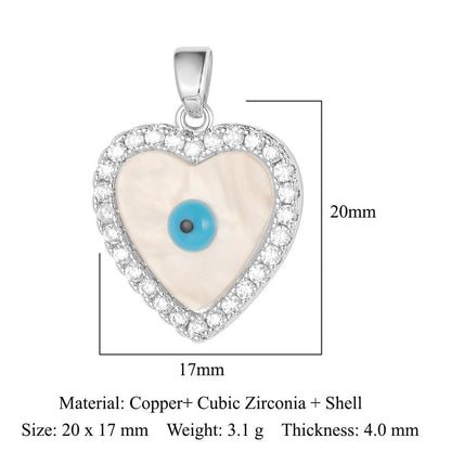 3 pcs/bag, Blessed Virgin Sun Eye Copper Zircon Pendant.