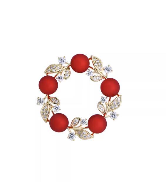 Red brooch