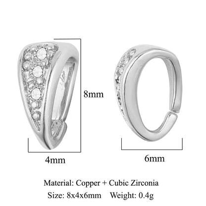 Copper zircon melon seed buckle pendant universal buckle