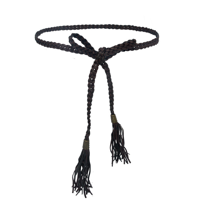 Tassel braided belt