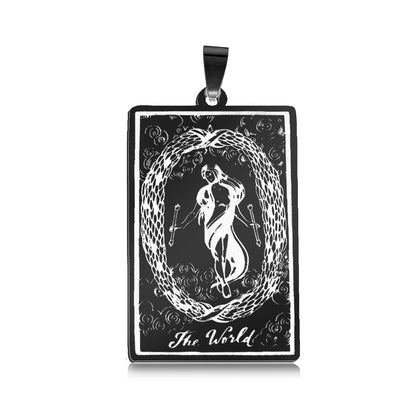 5 pcs/bag gun black tarot brand titanium steel pendant