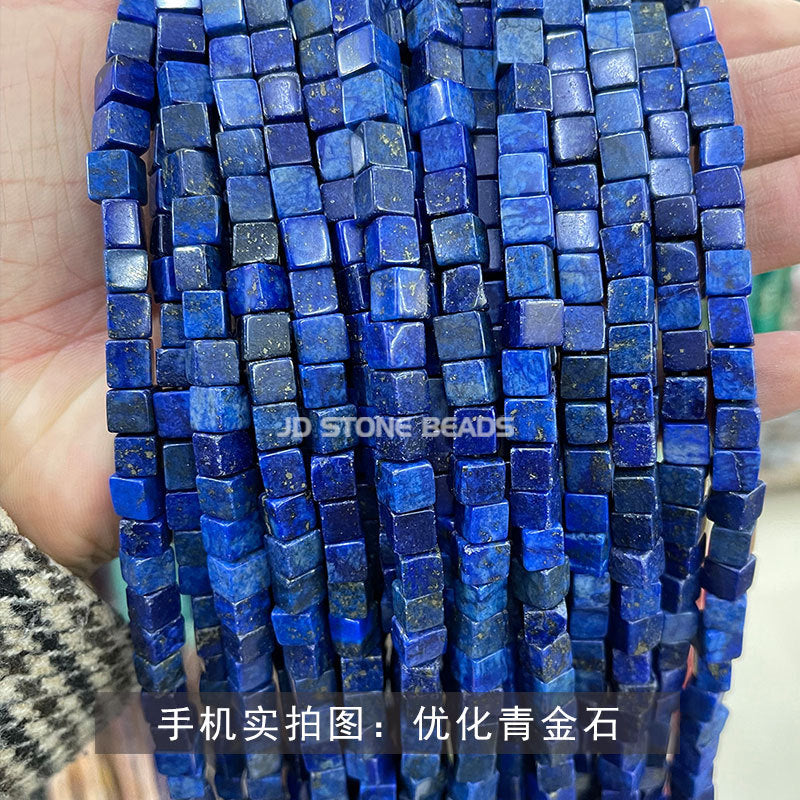 6Mm square loose bead crystal jade