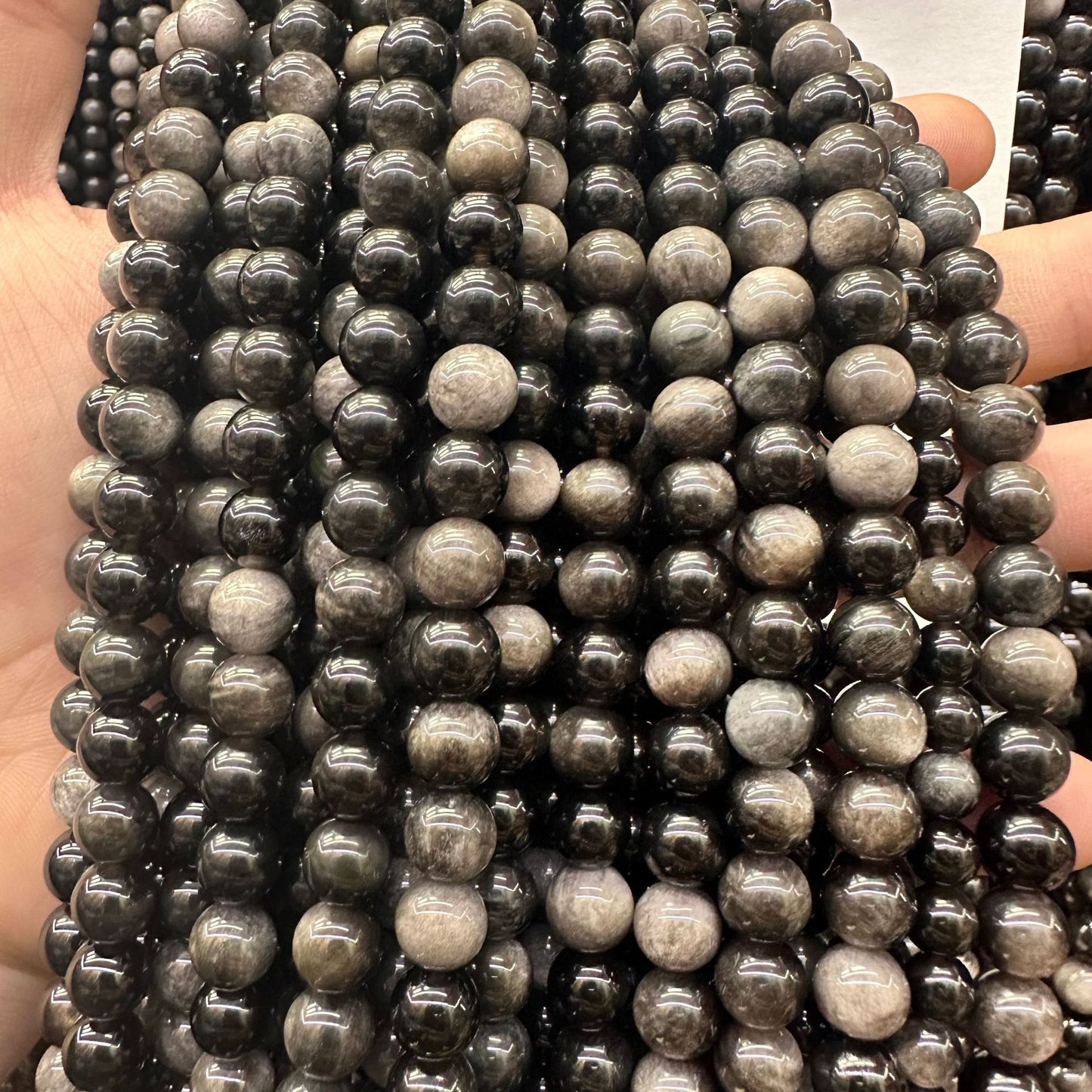 Natural stone gold obsidian loose beads DIY jewelry accessories