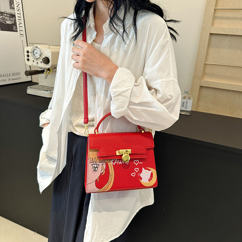 Cartoon large-capacity light luxury handbag