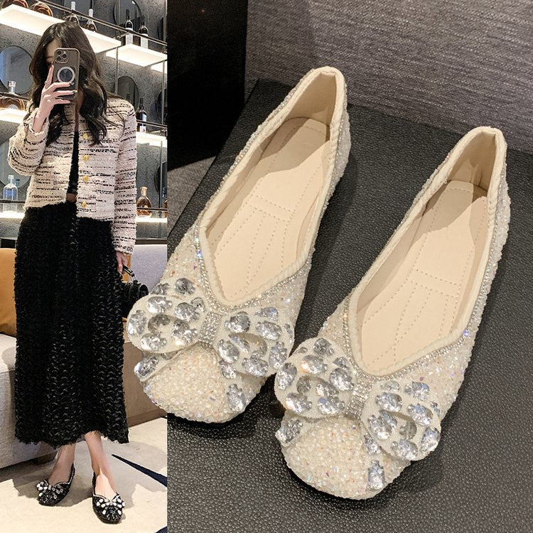 Rhinestone explosion platform shoes